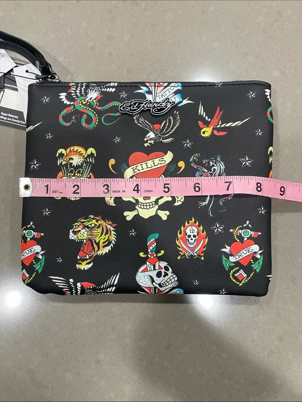new ed hardy tattoo wristlet bag purse